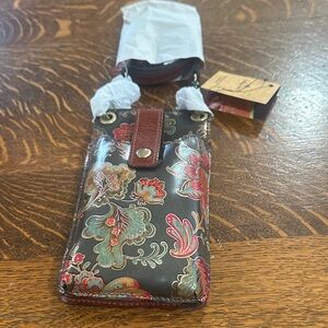 Patricia Nash Multicolor Floral Leather Crossbody